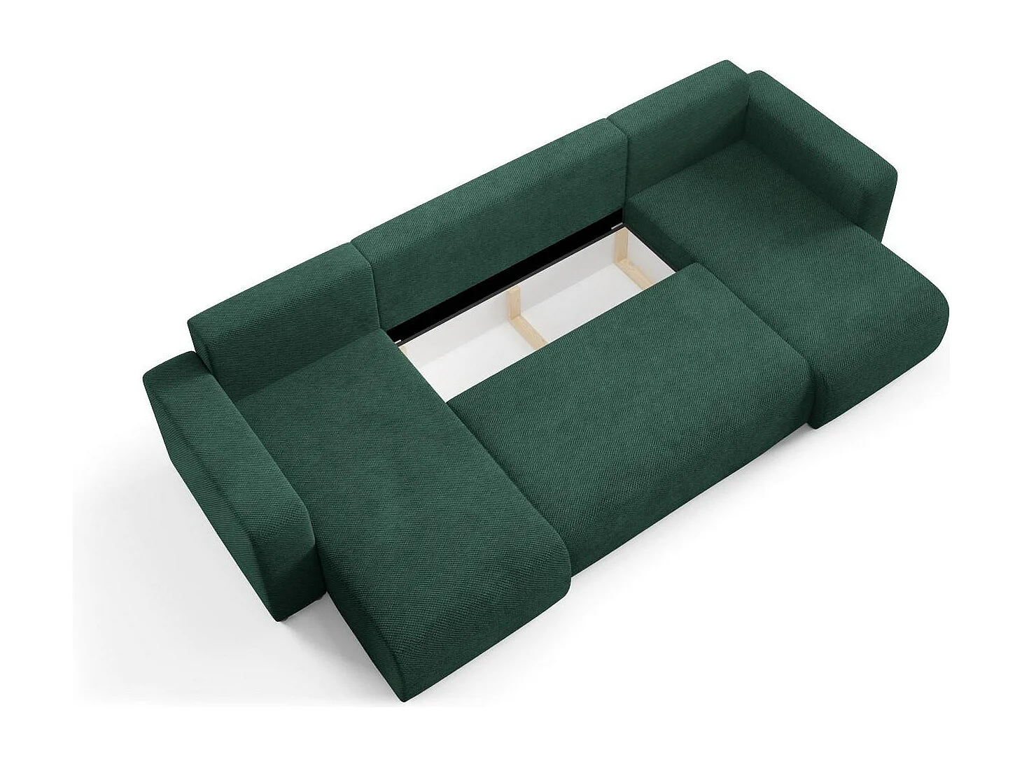 Canapé d'angle convertible EVORA U Vert