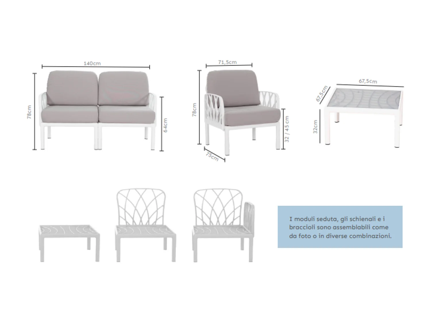 Set completo da giardino "Garda"