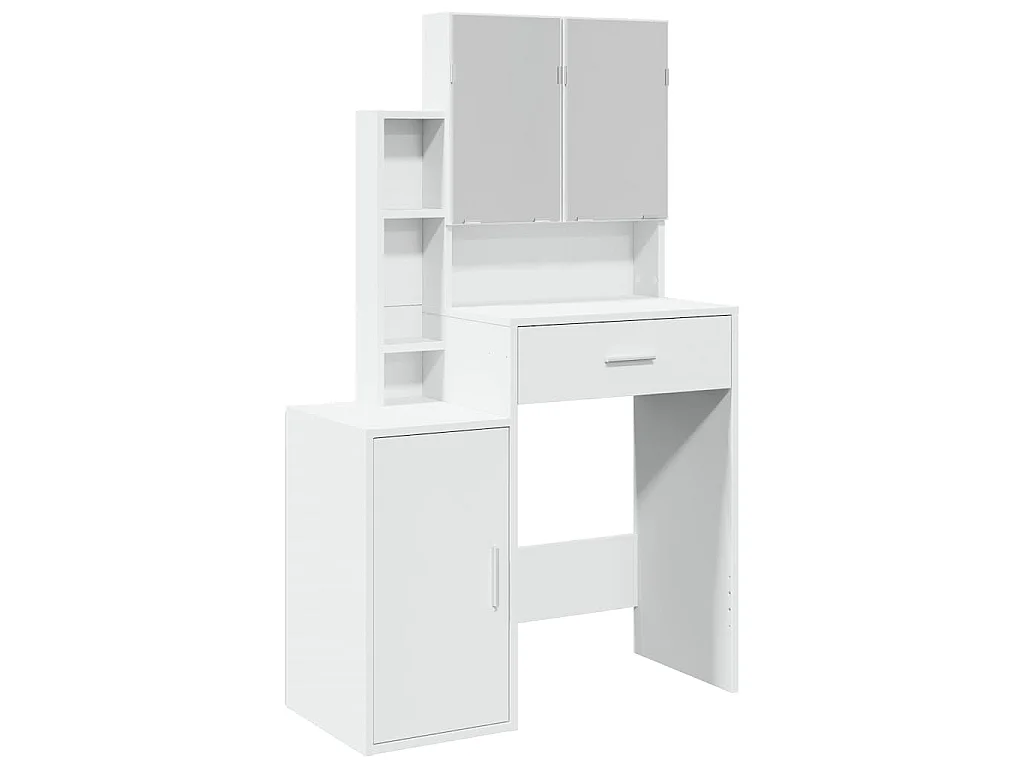 Toeletta con Armadietto Bianco 80x35x132 cm