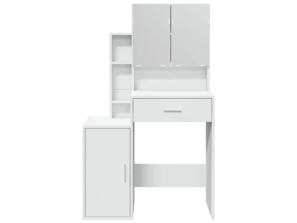Toeletta con Armadietto Bianco 80x35x132 cm