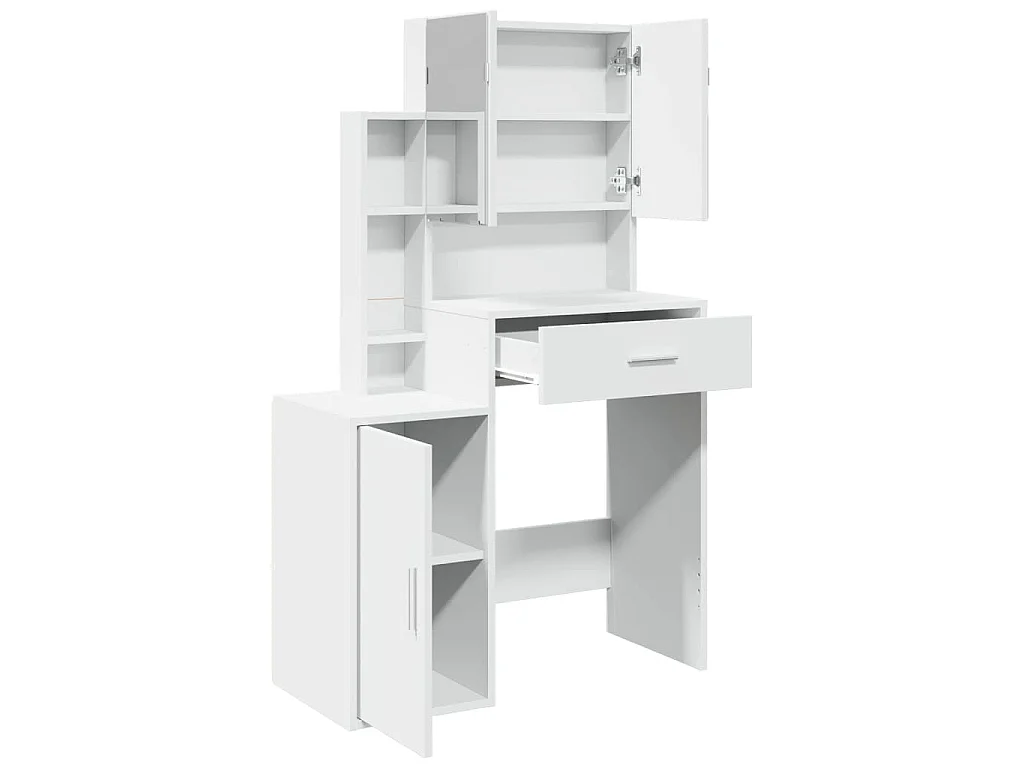 Toeletta con Armadietto Bianco 80x35x132 cm