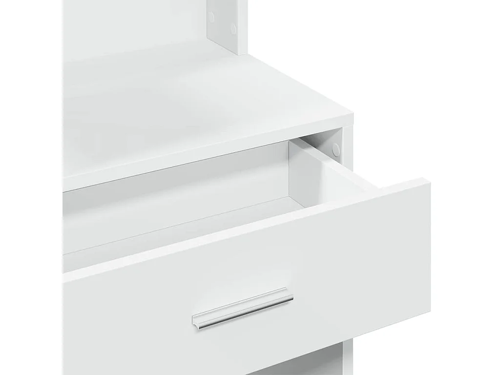 Toeletta con Armadietto Bianco 80x35x132 cm