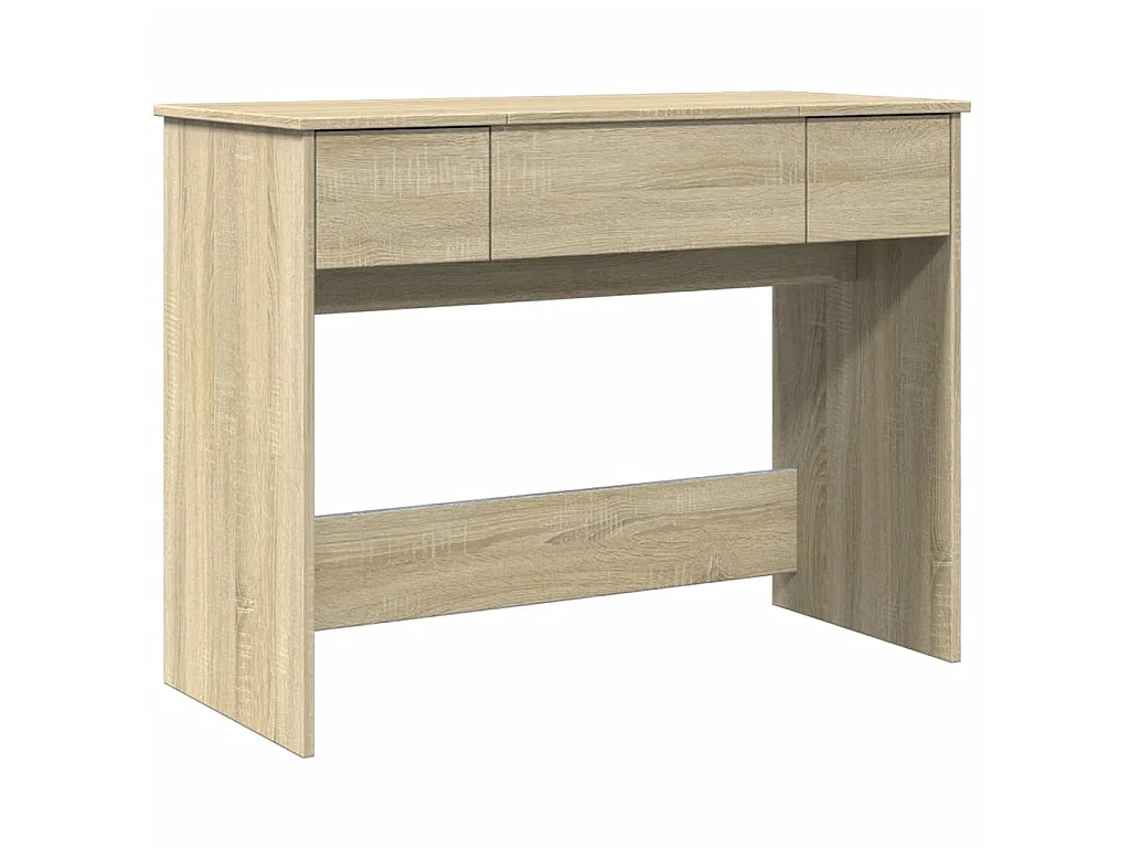 Coiffeuse avec miroir chêne sonoma 100x45x76 cm