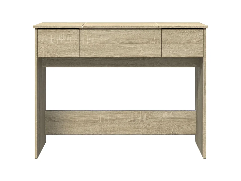 Coiffeuse avec miroir chêne sonoma 100x45x76 cm