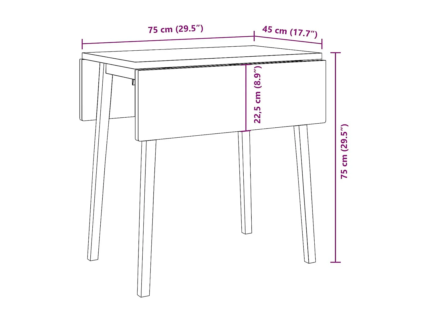Table à manger blanc bois massif et caoutchouc