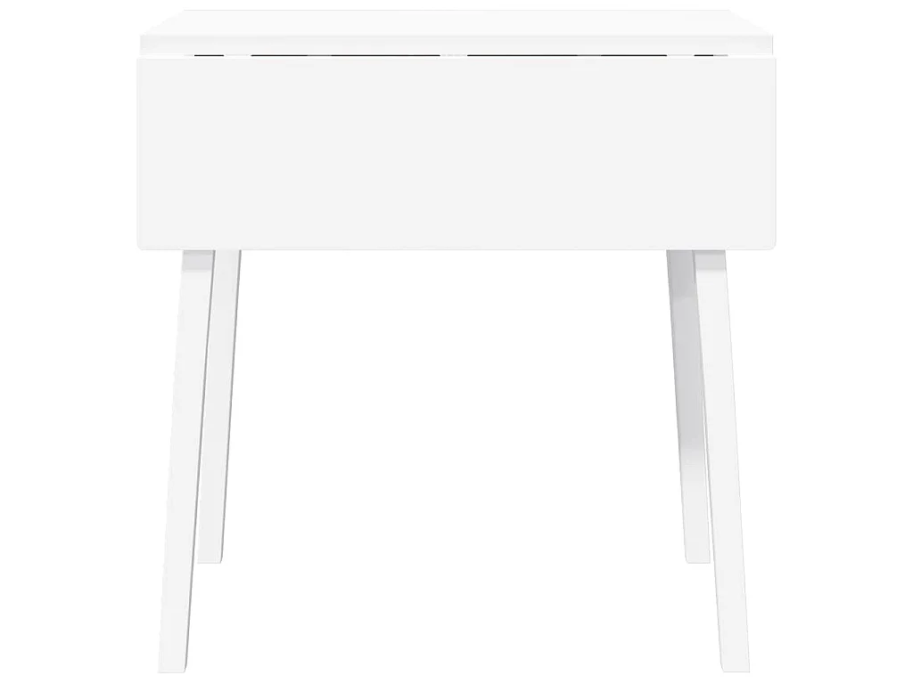 Mesa de comedor de madera maciza de caucho blanco
