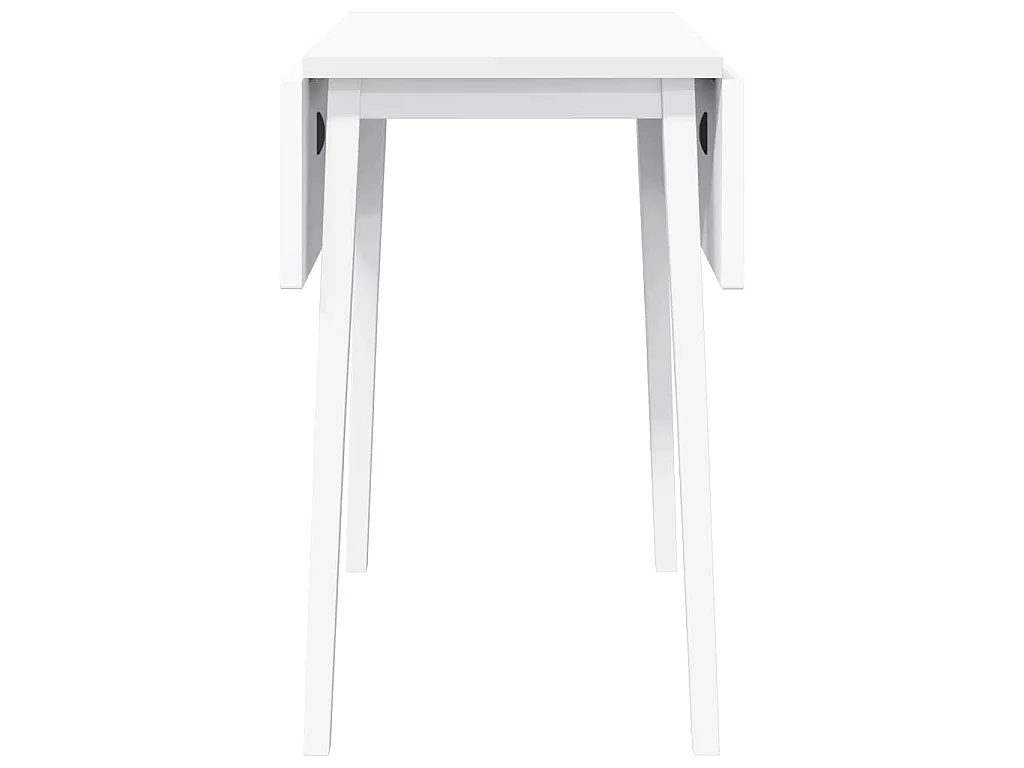 Mesa de comedor de madera maciza de caucho blanco