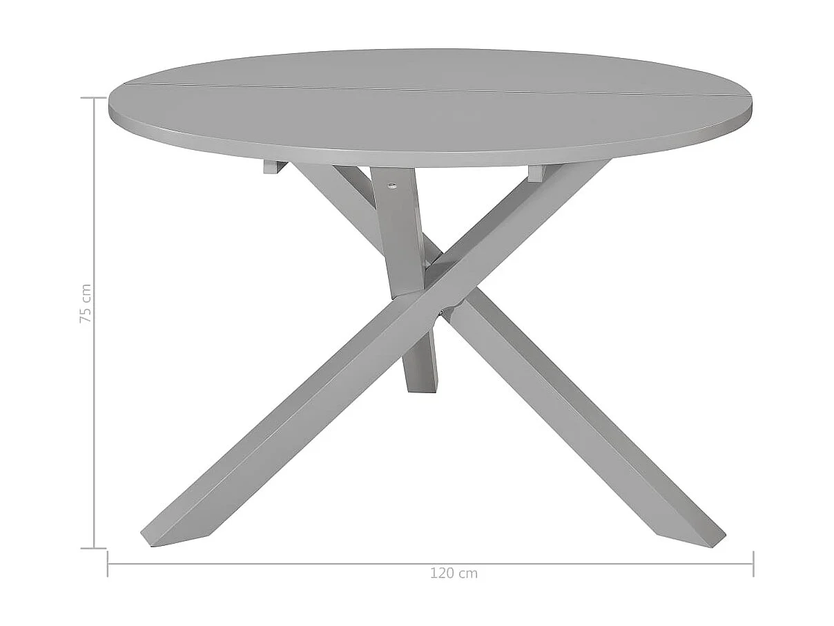 Table à manger gris 120x75 cm MDF