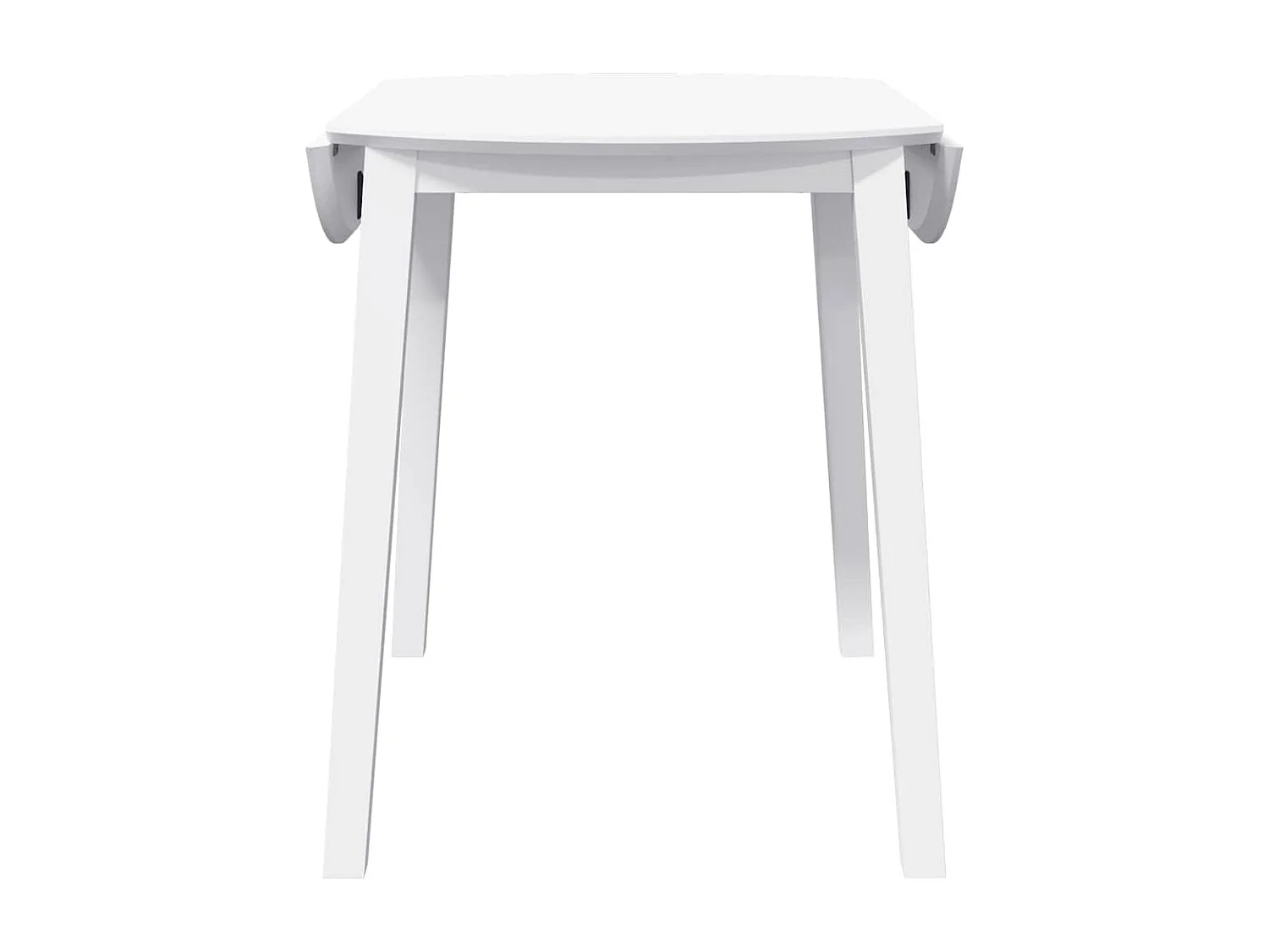 Eettafel massief hout wit rubber