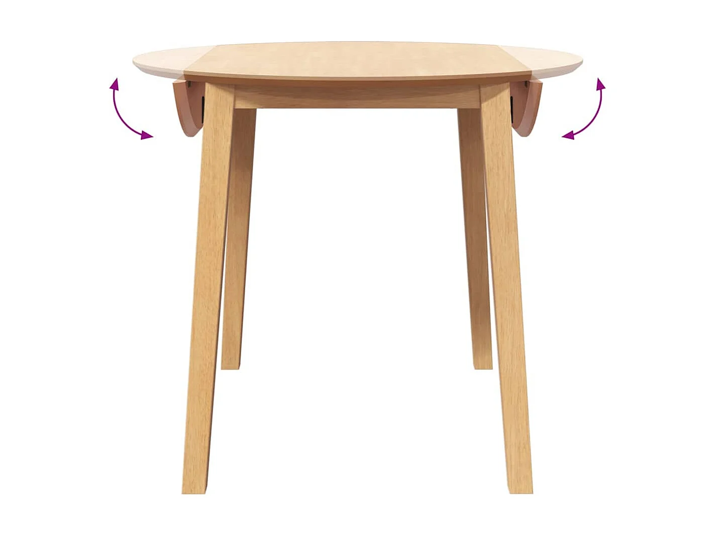 Esstisch Natur Massivholz Gummibaumholz