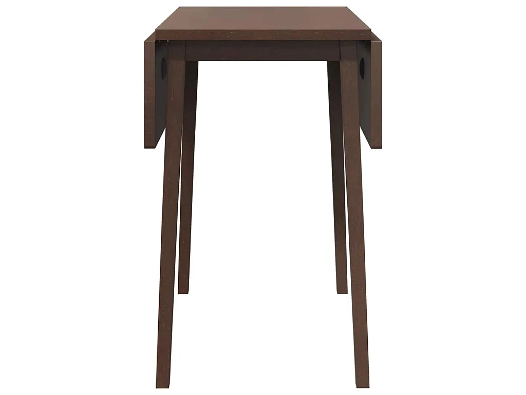 Table à manger marron bois massif et caoutchouc