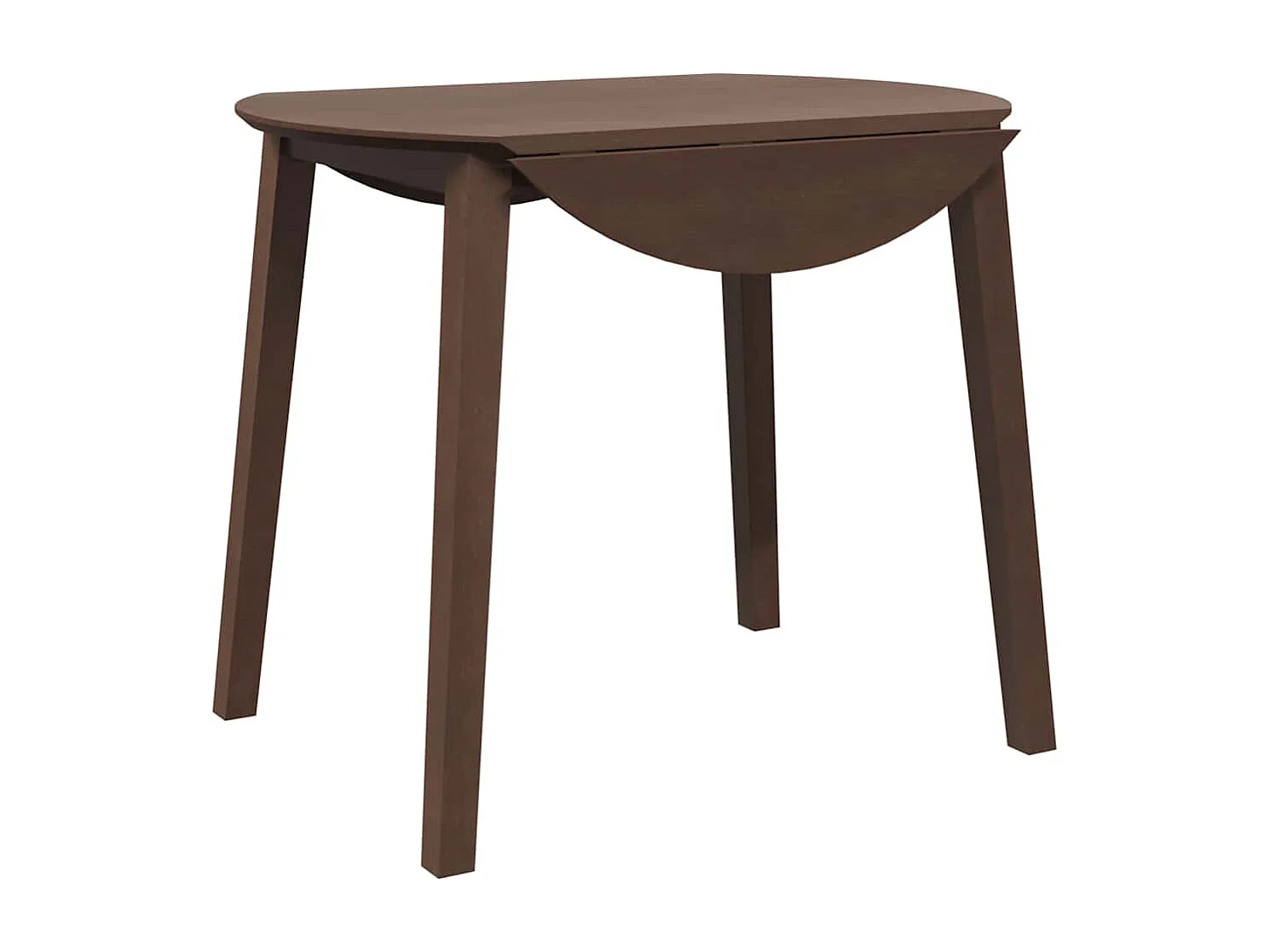 Tavolo da Pranzo Marrone in Legno Massello di Hevea