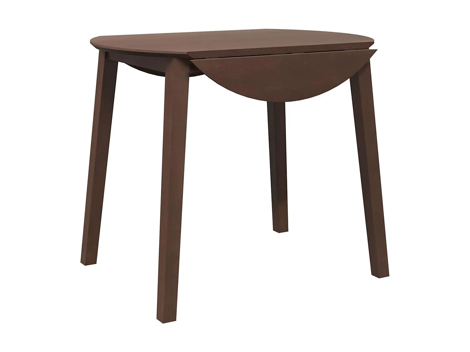 Tavolo da Pranzo Marrone in Legno Massello di Hevea