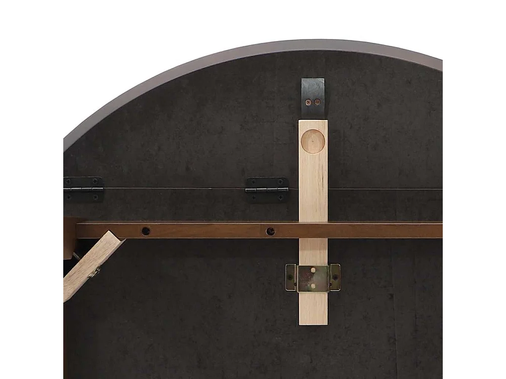 Tavolo da Pranzo Marrone in Legno Massello di Hevea