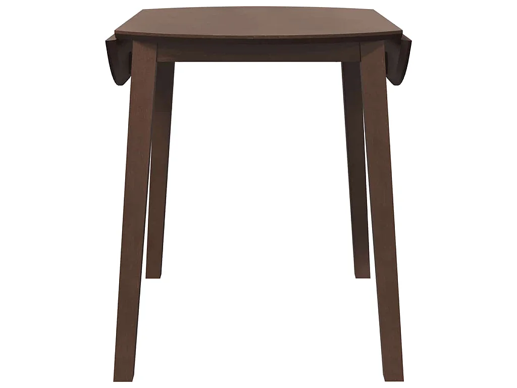 Table à manger marron bois massif et caoutchouc