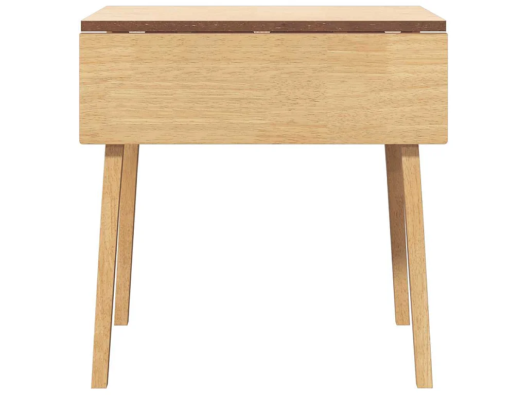 Table à manger naturel bois massif et caoutchouc