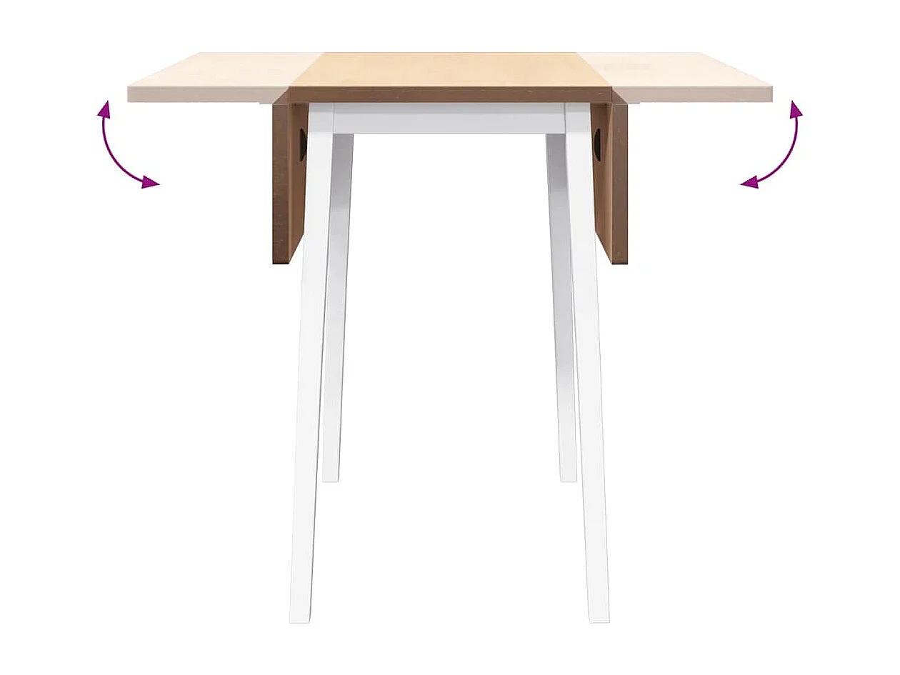 Esstisch Weiß Massivholz Gummibaumholz