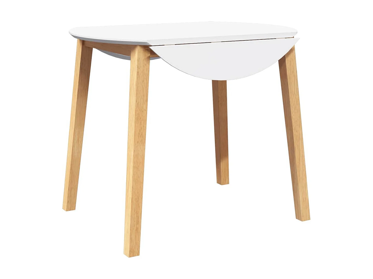 Mesa de jantar madeira seringueira maciça Natural