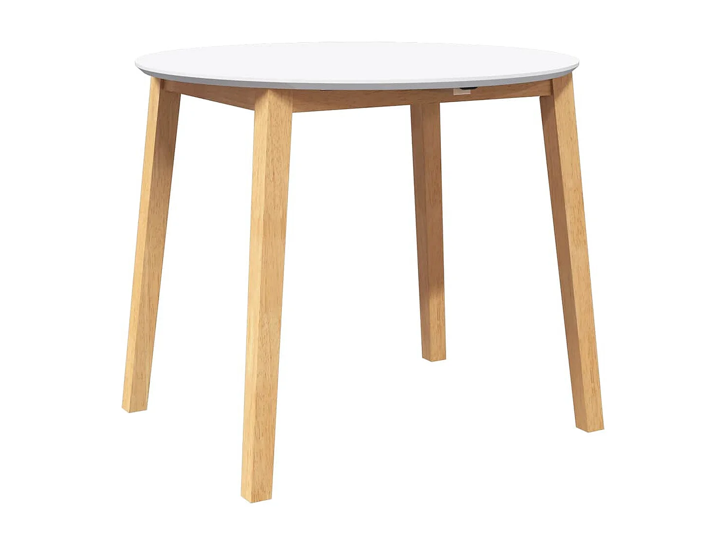 Mesa de jantar madeira seringueira maciça Natural