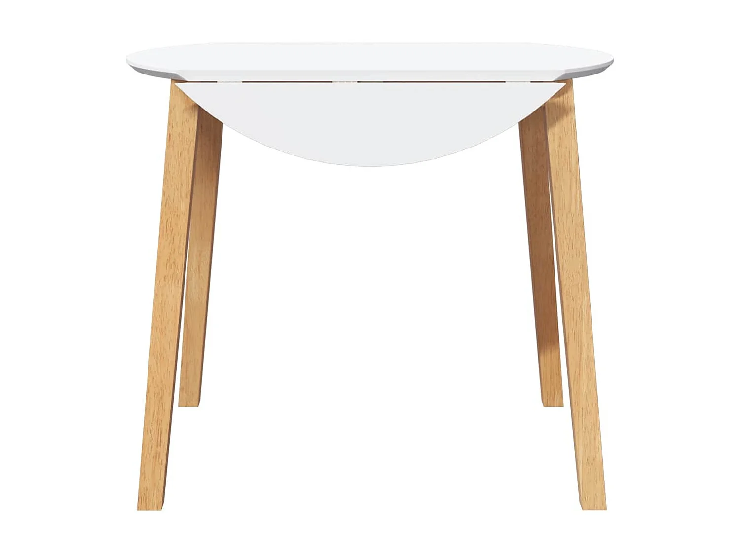 Mesa de jantar madeira seringueira maciça Natural