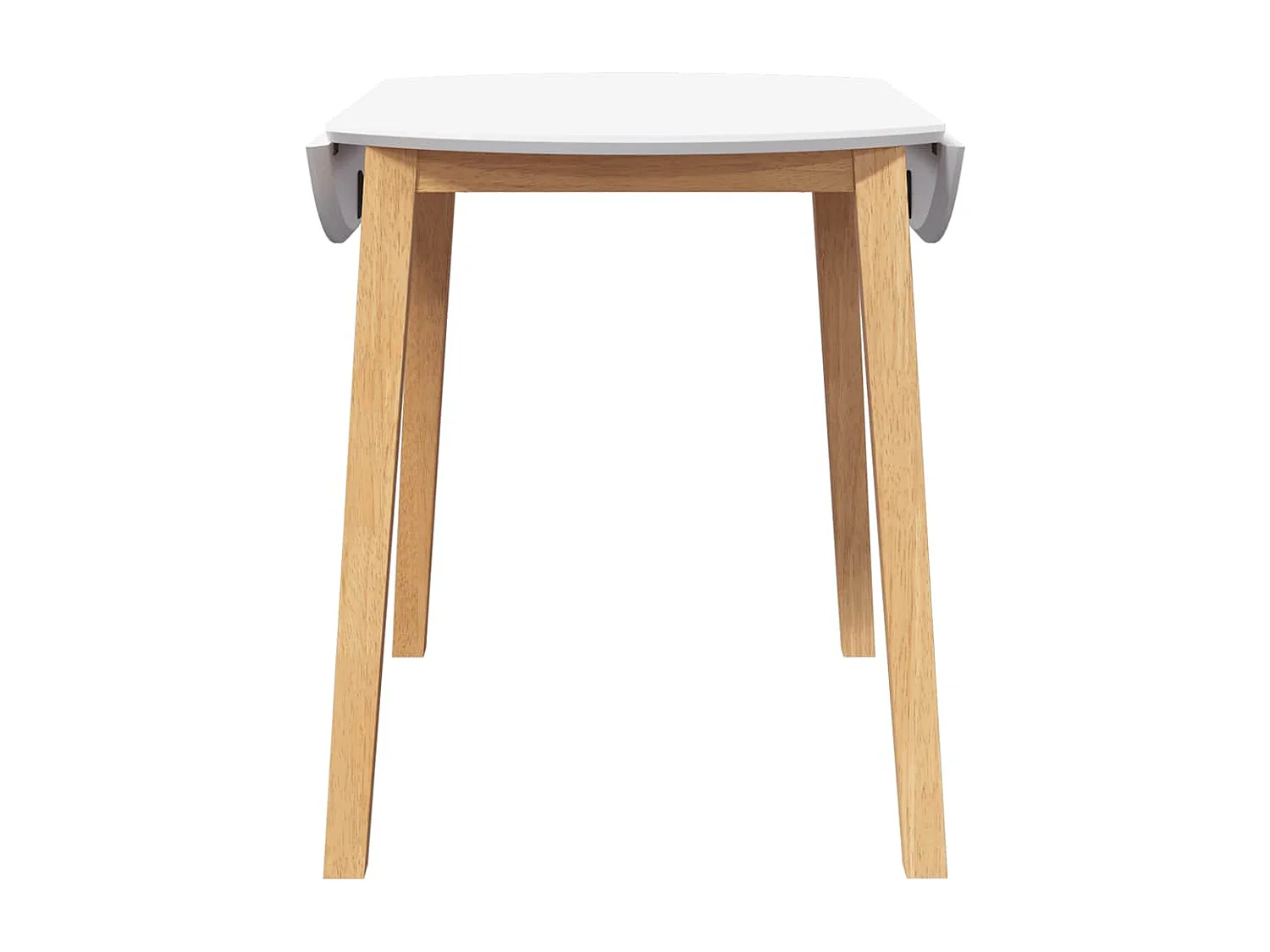 Mesa de jantar madeira seringueira maciça Natural