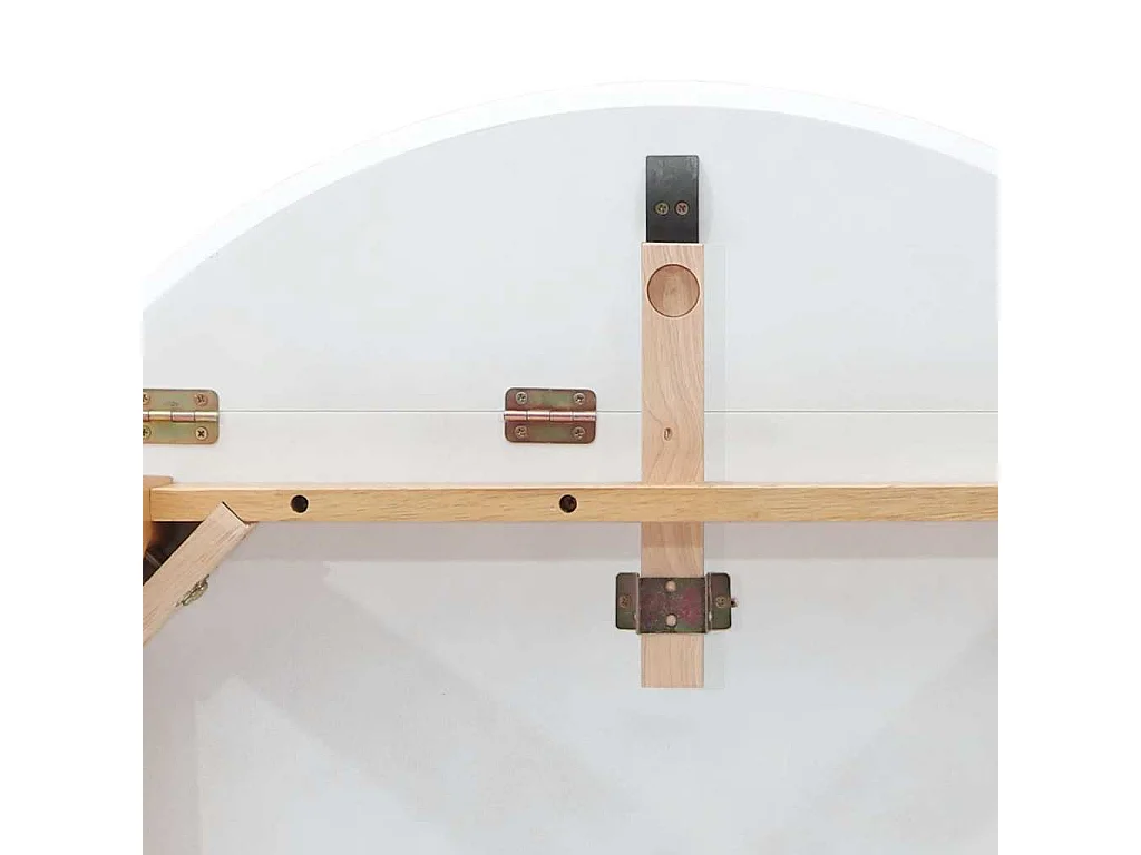 Mesa de jantar madeira seringueira maciça Natural