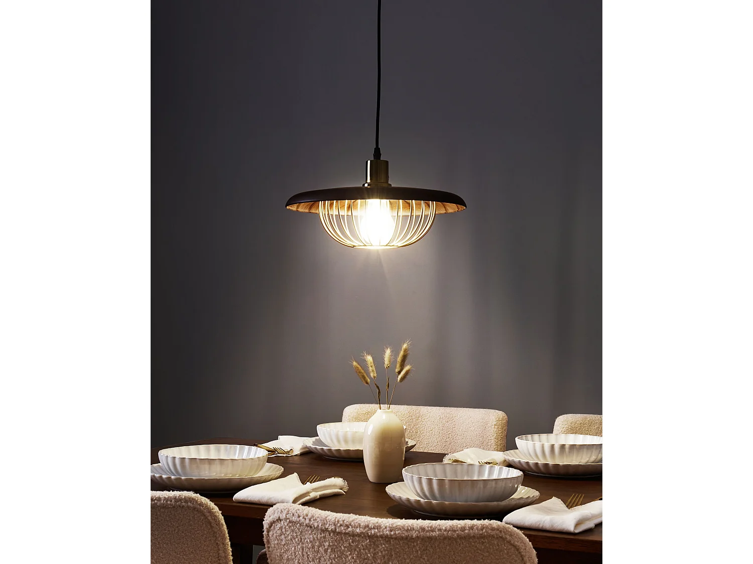 Lampe suspension TORDILLO Métal Doré