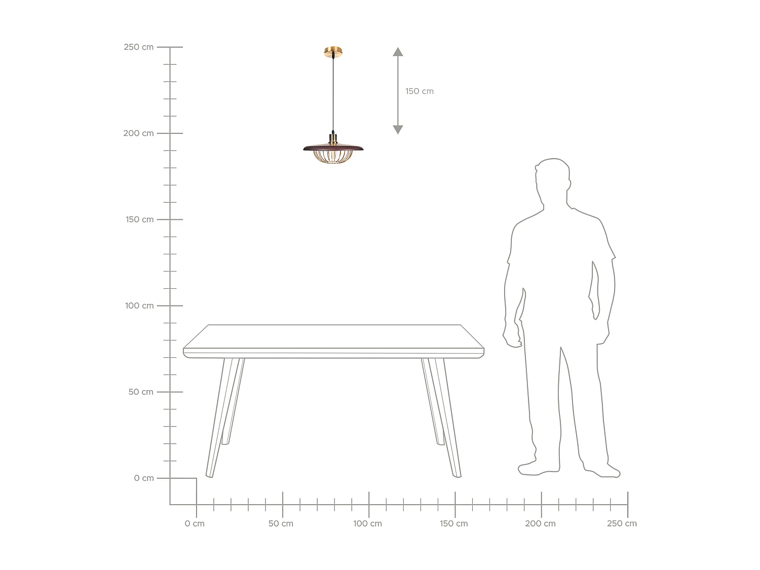 Lampe suspension TORDILLO Métal Doré