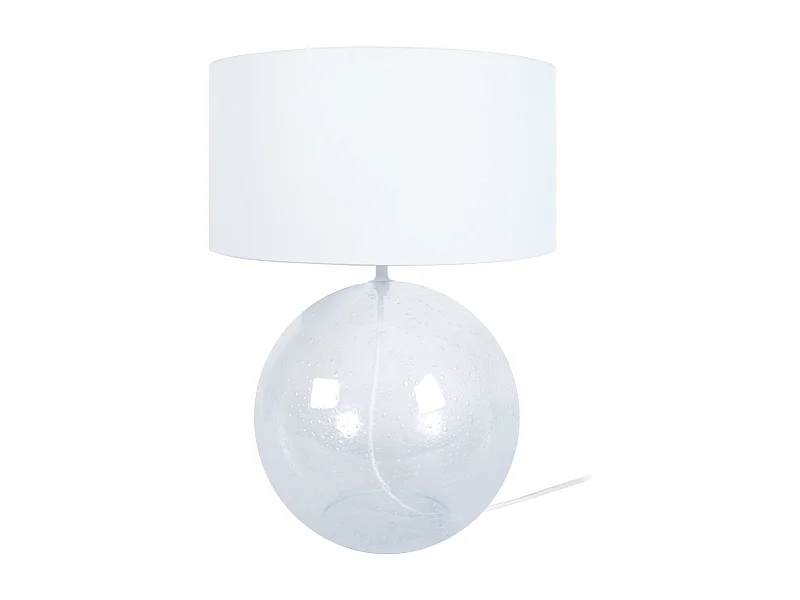 Lámpara de Mesa  TOSEL ,vidrio,Transparente, A50xD35xP35cm
