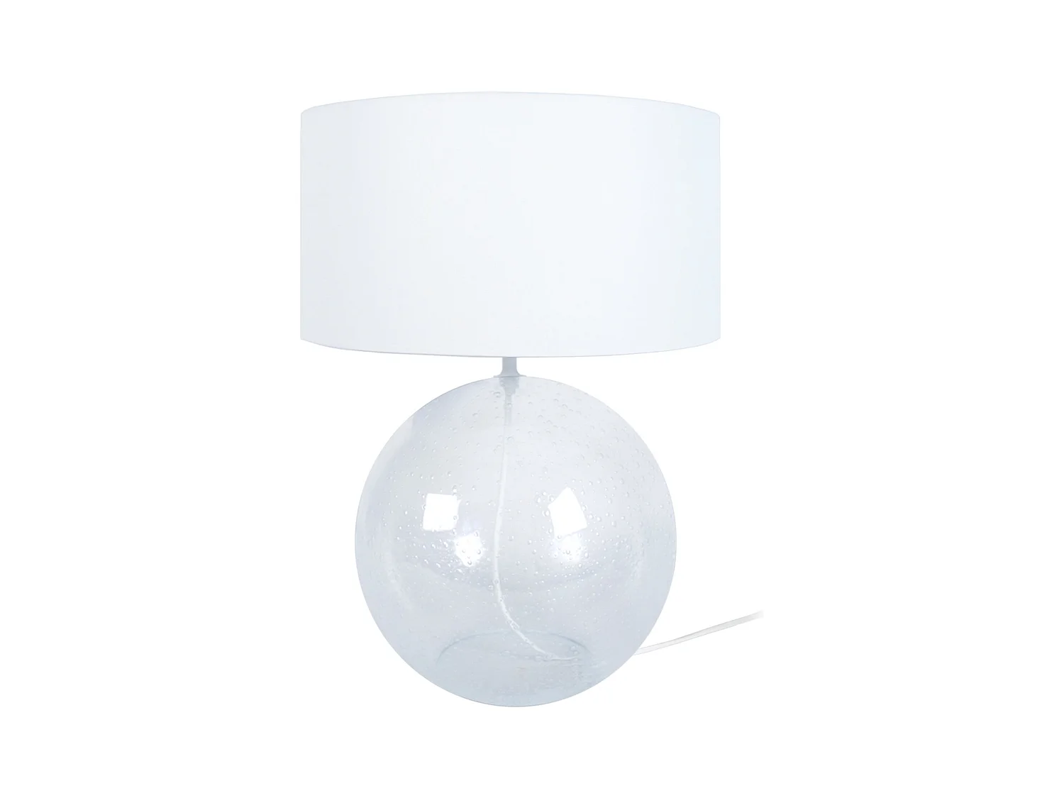 Lampe a Poser TOSEL ,verre,Transparent, H50xD35xP35cm