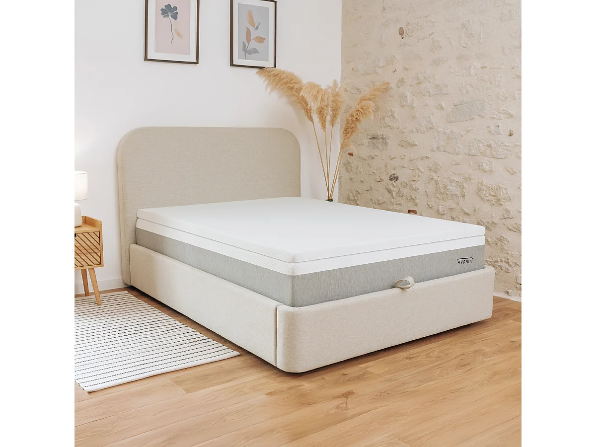 Surmatelas mousse mémoire de forme 5cm déhoussable 180x200cm