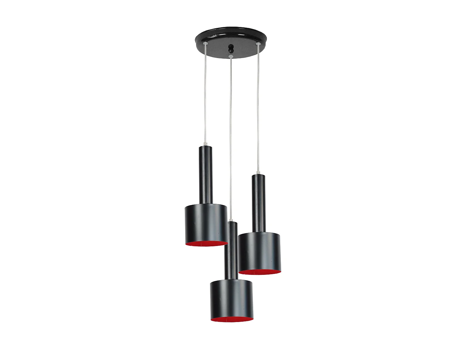 Suspensão TOSEL  KNUDSEN cerâmica cúpula branco D27 x  H77  cm