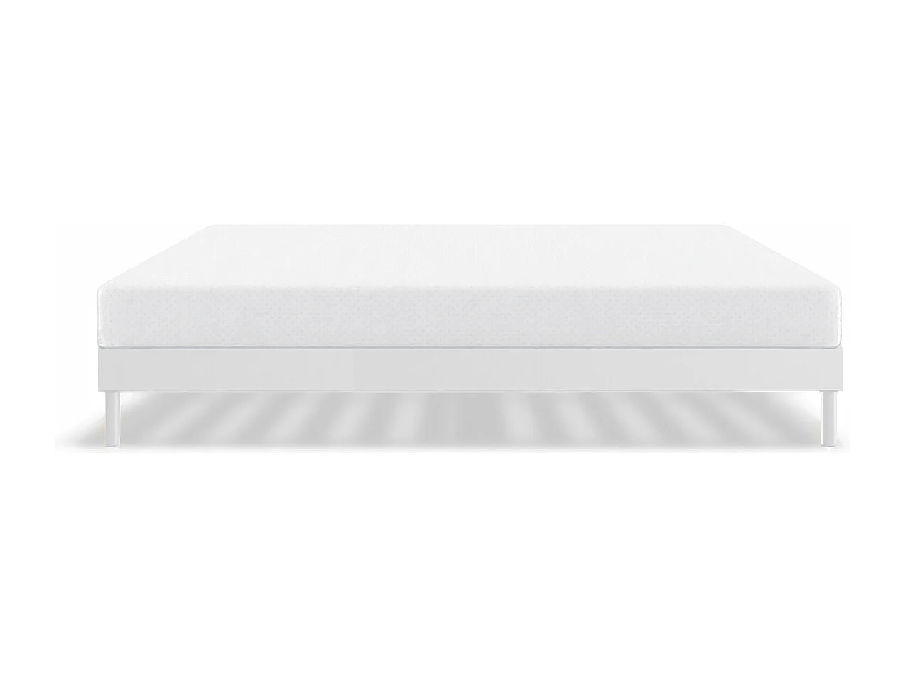 Ensemble Matelas Mémoire de forme 16cm | Sommier Blanc 140x190cm
