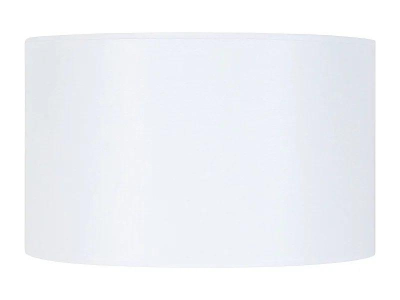 Abat-jour TOSEL ,tissu,Blanc , H27xD45xP 45cm