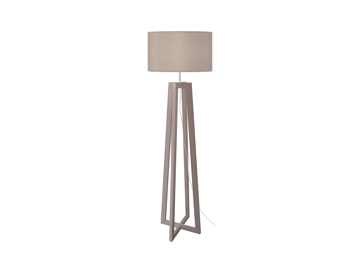 Lampadaire colonne bois taupe 150 cm.