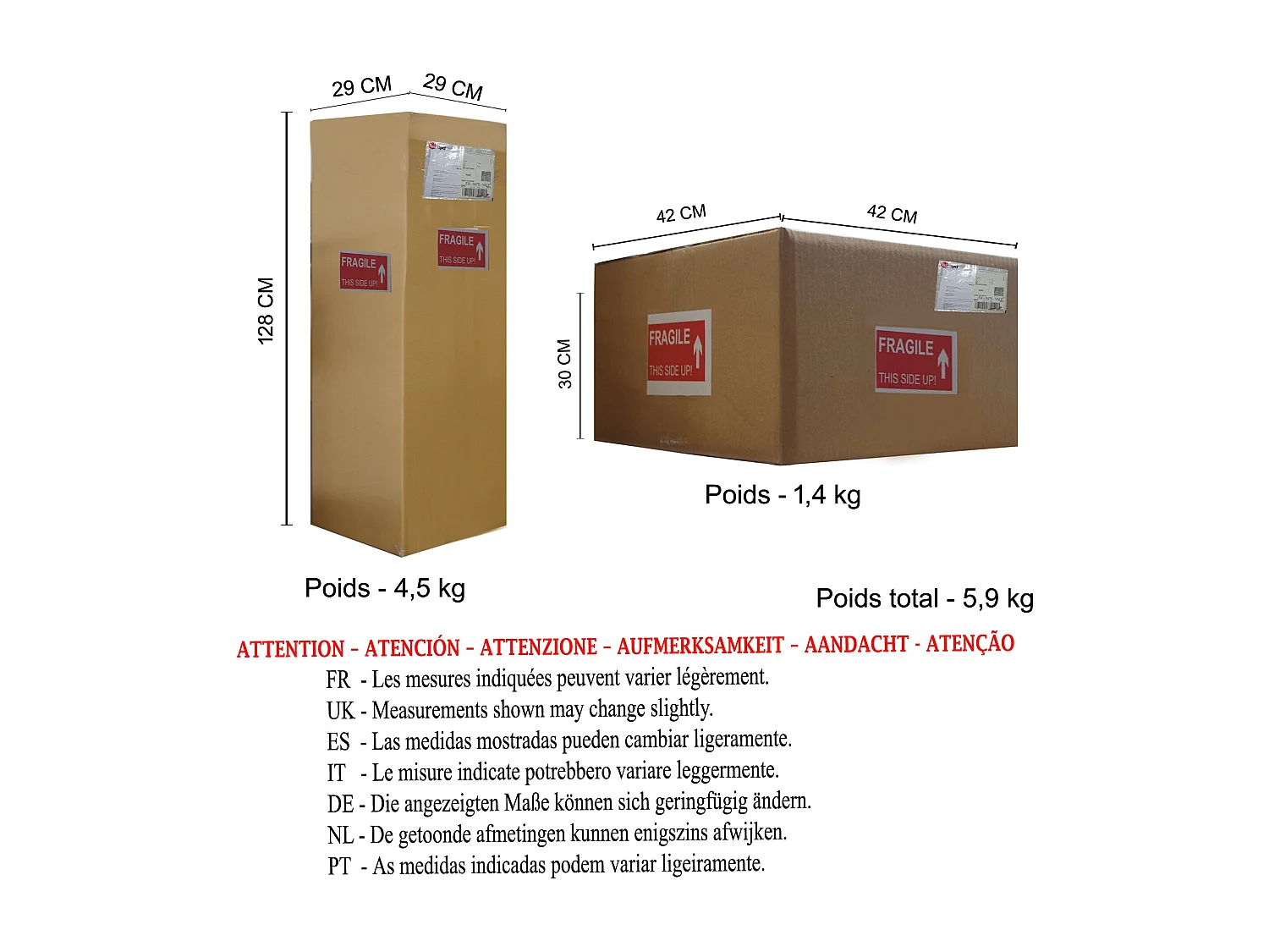 Lámpara de Pie TOSEL ,madera,Gris ,A 150x D40xP40cm