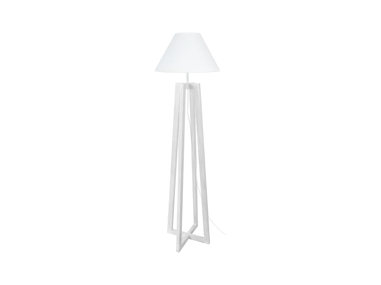 Lampadaire TOSEL ,bois,Gris ,H 150x D40xP40cm