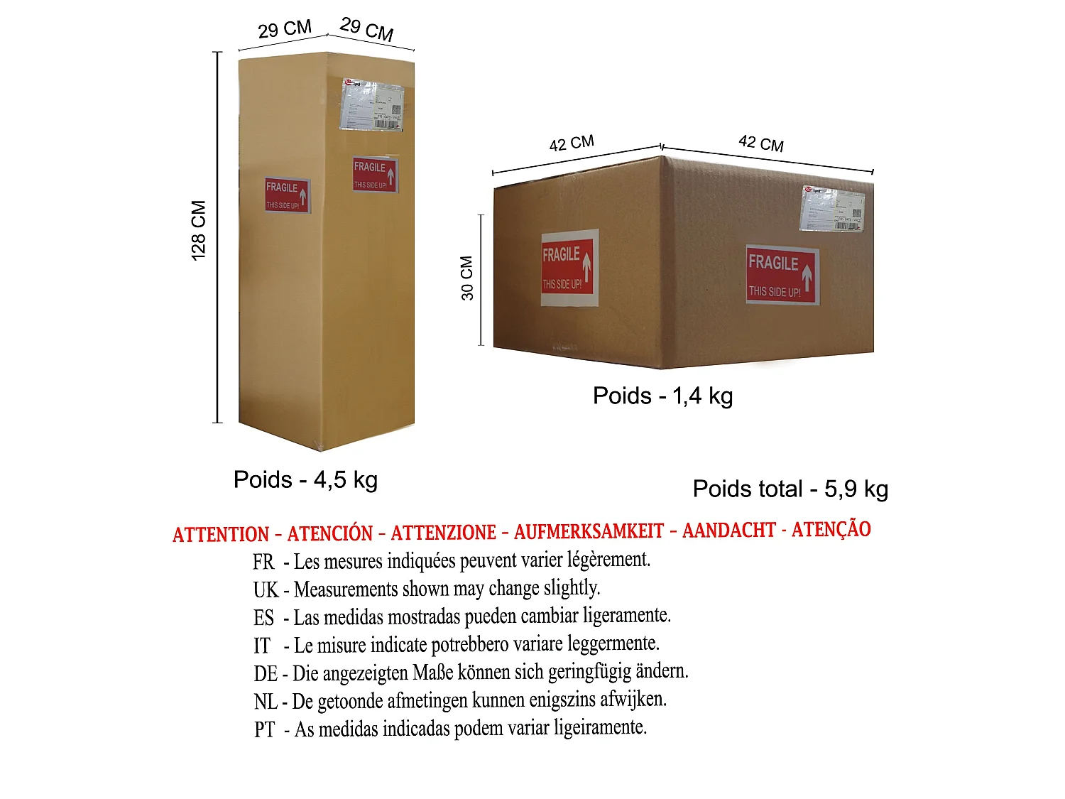 Lámpara de Pie TOSEL ,madera,Gris ,A 150x D40xP40cm
