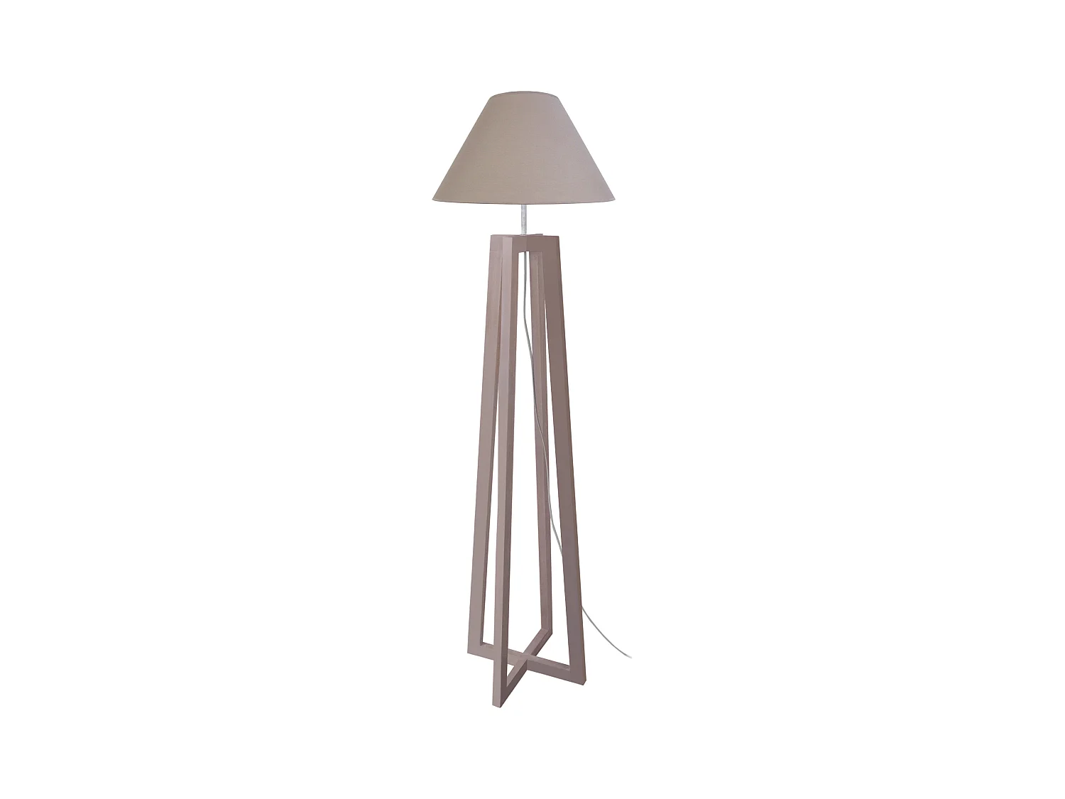 Lampadaire TOSEL ,bois,Gris ,H150xD 40xP40cm
