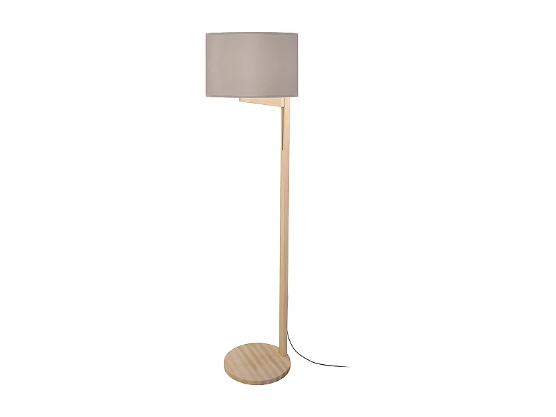 Lampadaire TOSEL ,bois,naturel,H168xD 45xP45cm