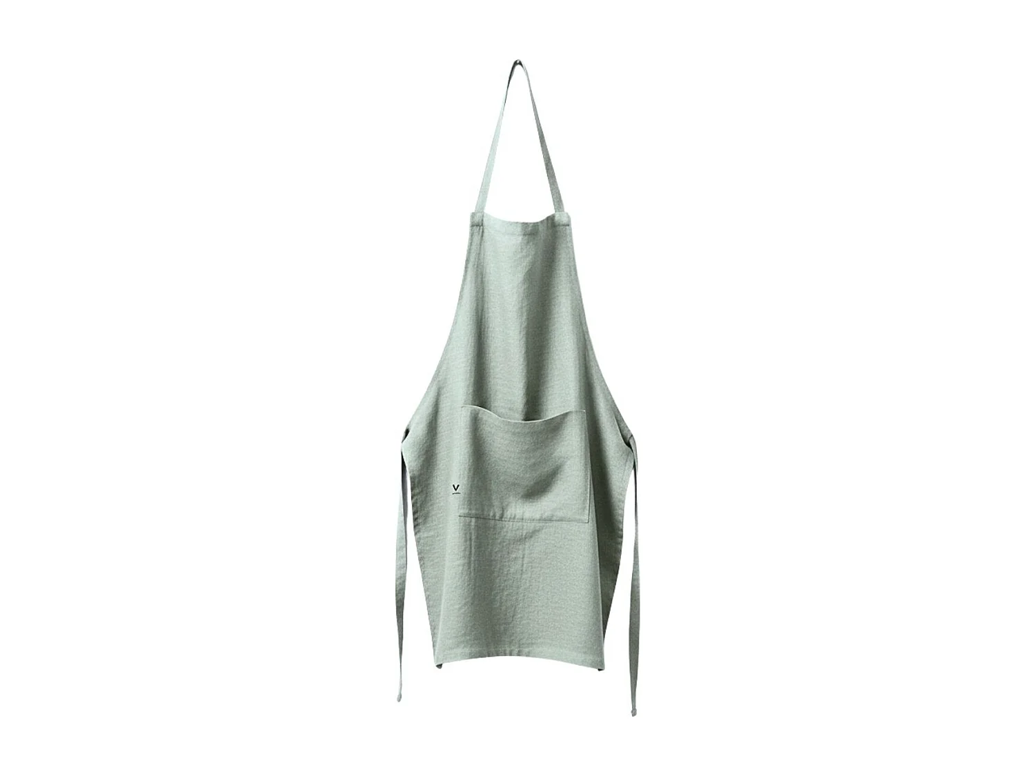 MARGAUX - Tablier Ajustable avec Poche 70x85cm Lin Lavé Coloris Eucalyptus