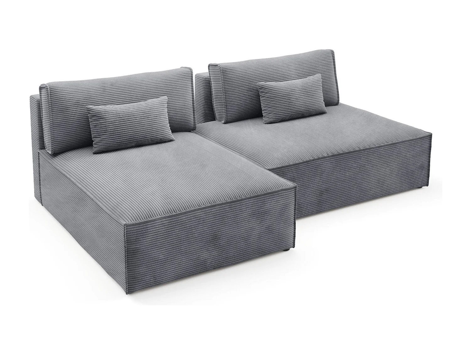 Modular Ecksofa mit Schlaffunktion LUCCA Grau