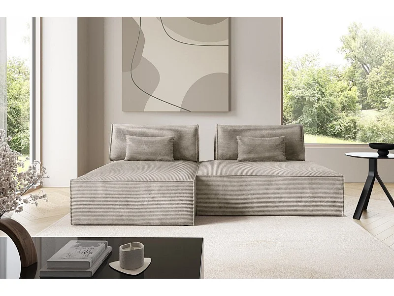 Modular Canapé d'angle convertible LUCCA Beige