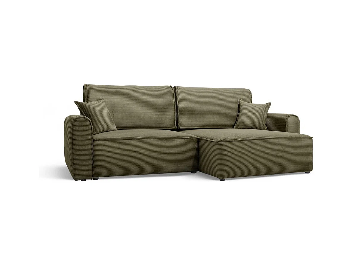 Canapé d'angle convertible MARTIN Vert olive