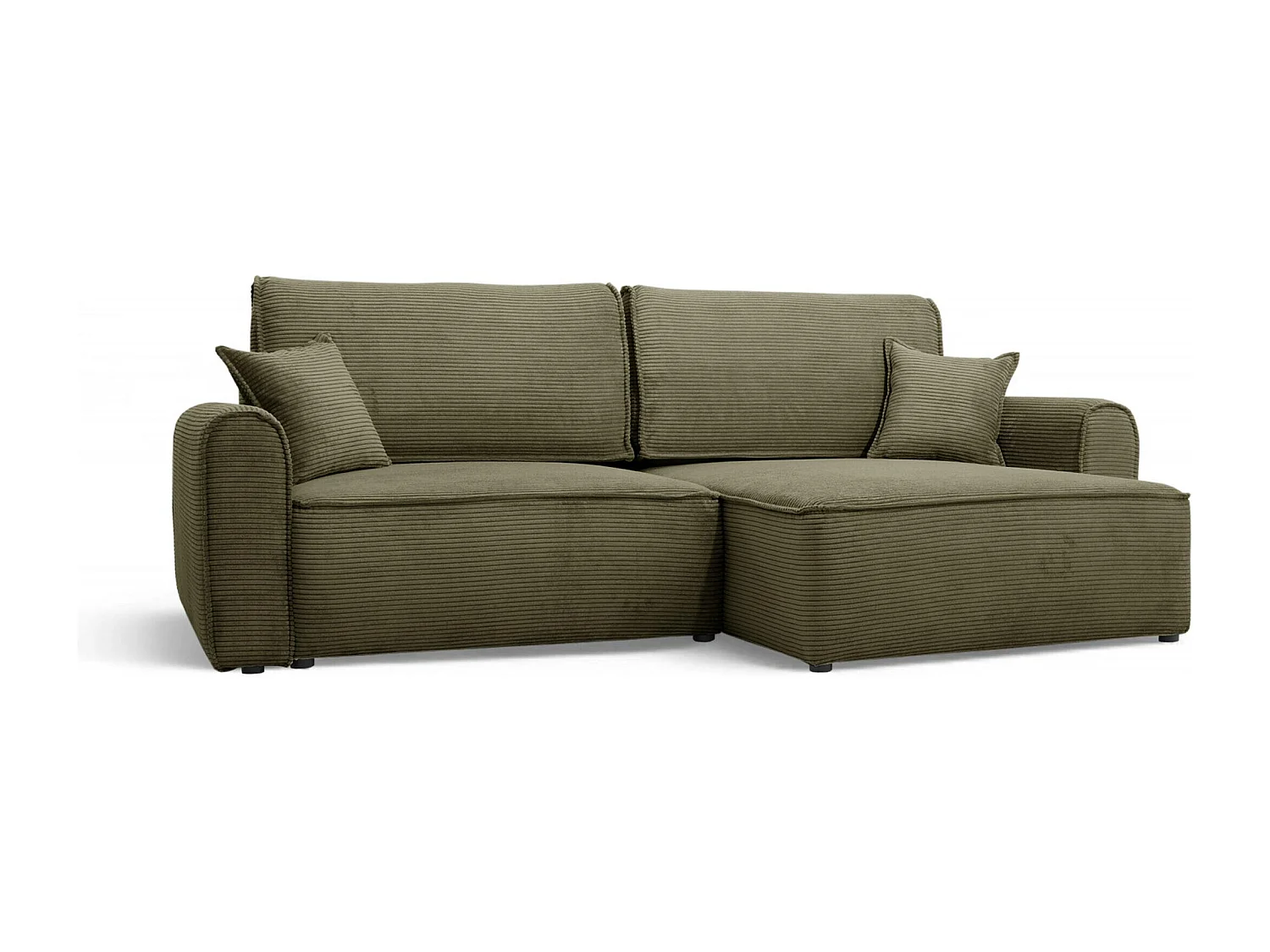 Canapé d'angle convertible MARTIN Vert olive