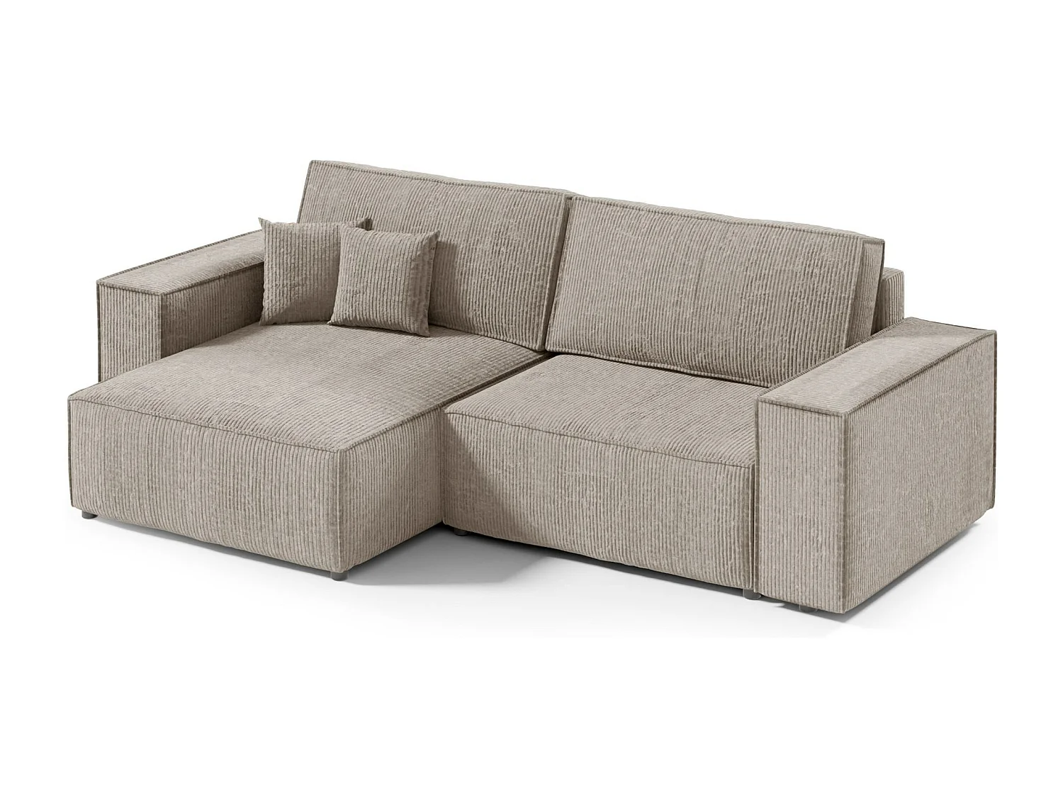 Ecksofa mit Schlaffunktion MILLE Mini Beige