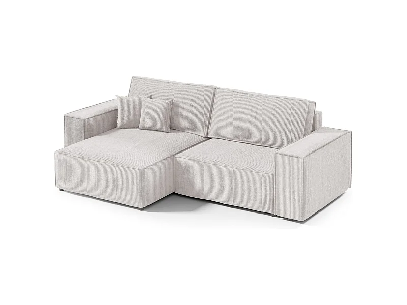 Ecksofa mit Schlaffunktion MILLE Mini Cremig