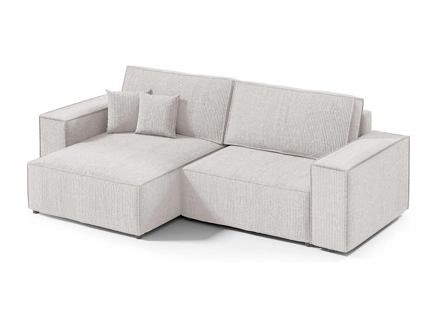 Ecksofa mit Schlaffunktion MILLE Mini Cremig