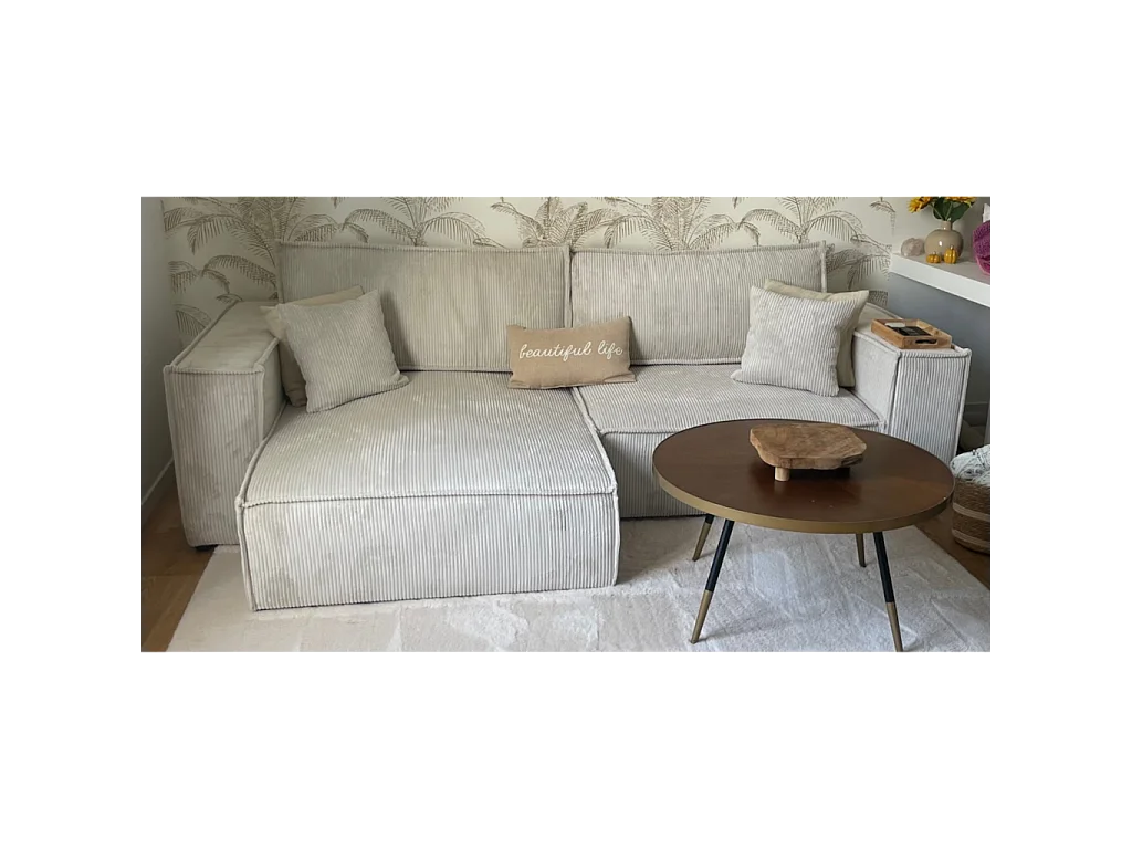 Canapé d'angle convertible MILLE Mini Creme