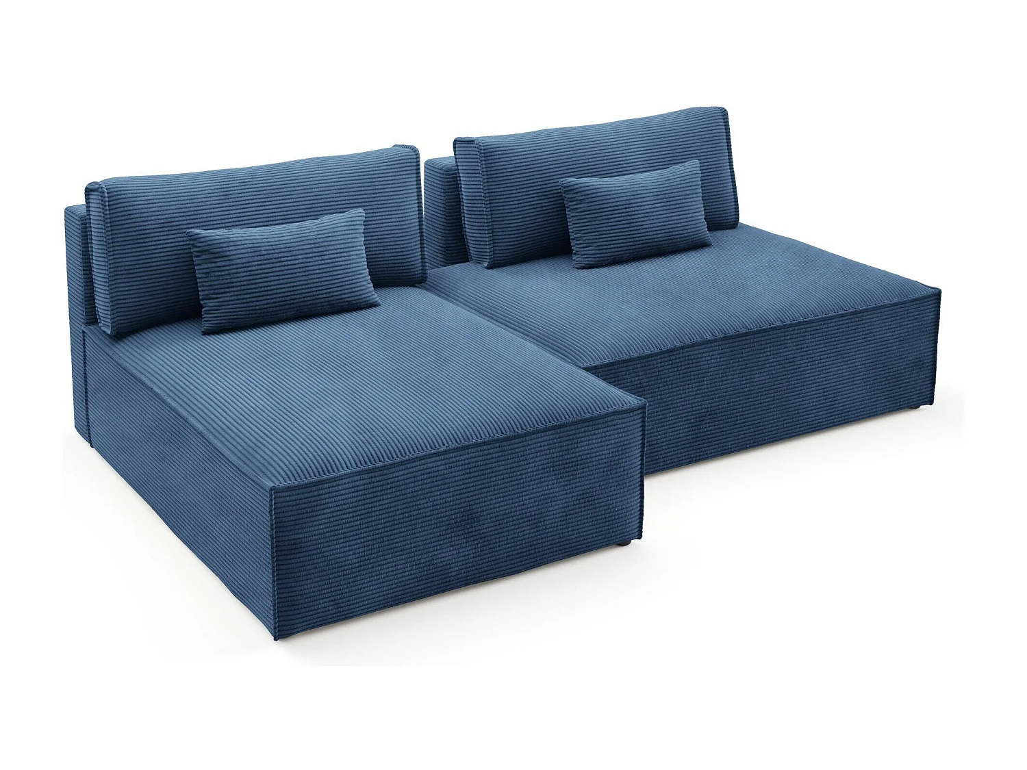 Modular Ecksofa mit Schlaffunktion LUCCA Blau